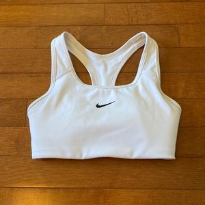 White Nike DRI-FIT bra